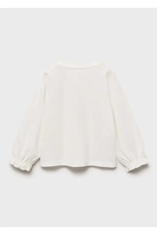 Детская футболка для мальчиков хлопковая Mango Baby, Off White — фото 4