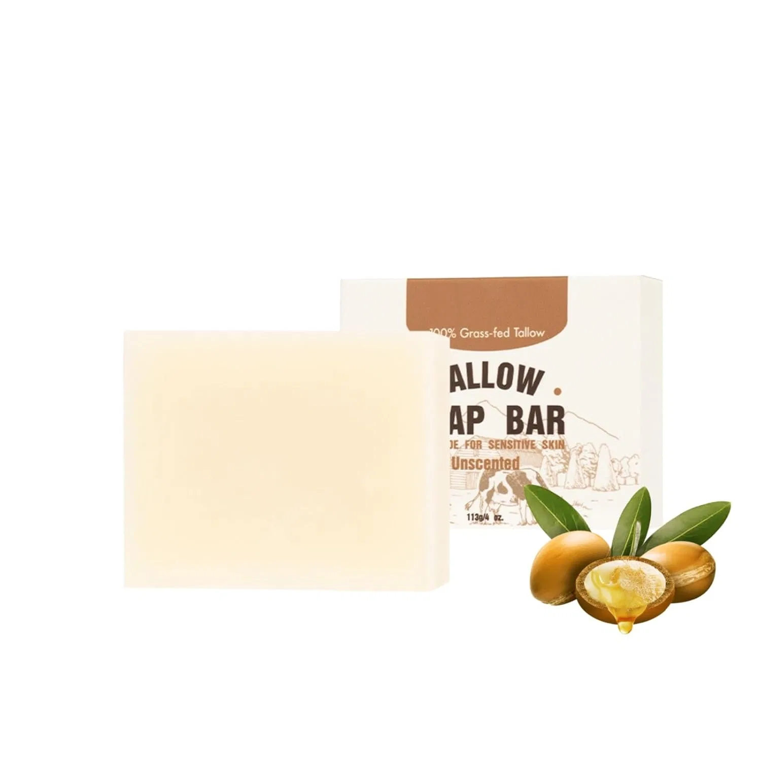 Мыло ручной работы Beef Tallow Soap, RadiantRe, 100 г, Aloe Vera