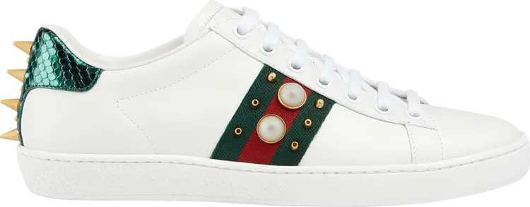 Кроссовки Gucci Wmns Ace Studded White, белый