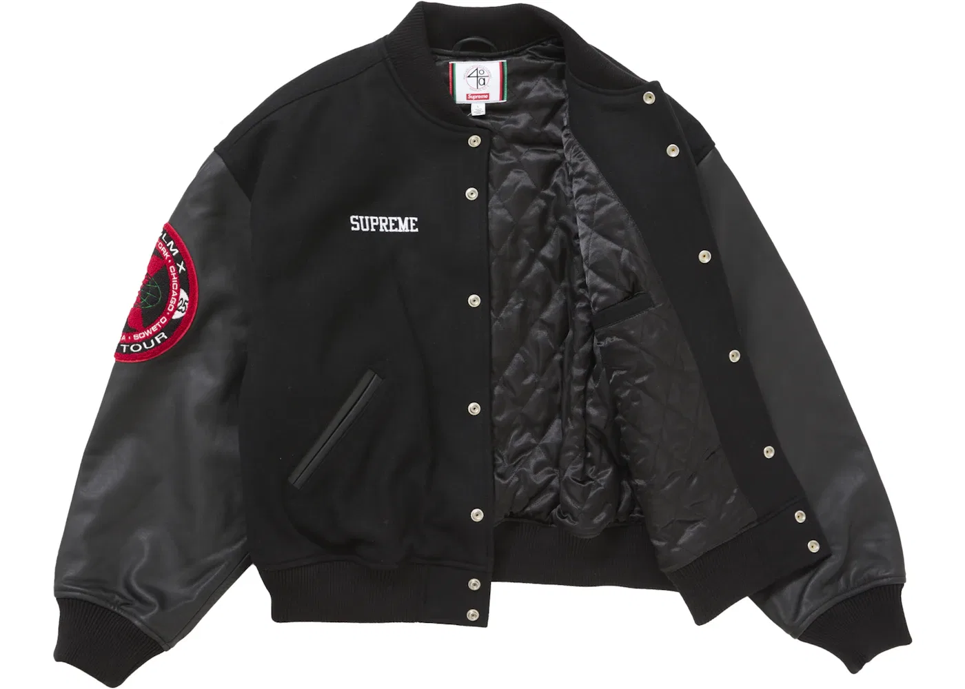 Мужская ветровка с принтом Malcolm X Supreme, Black — фото 2