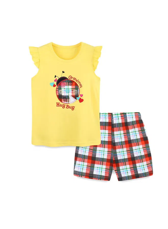 Комплект с вышивкой для девочки, с коротким рукавом, Aosta Betty Store