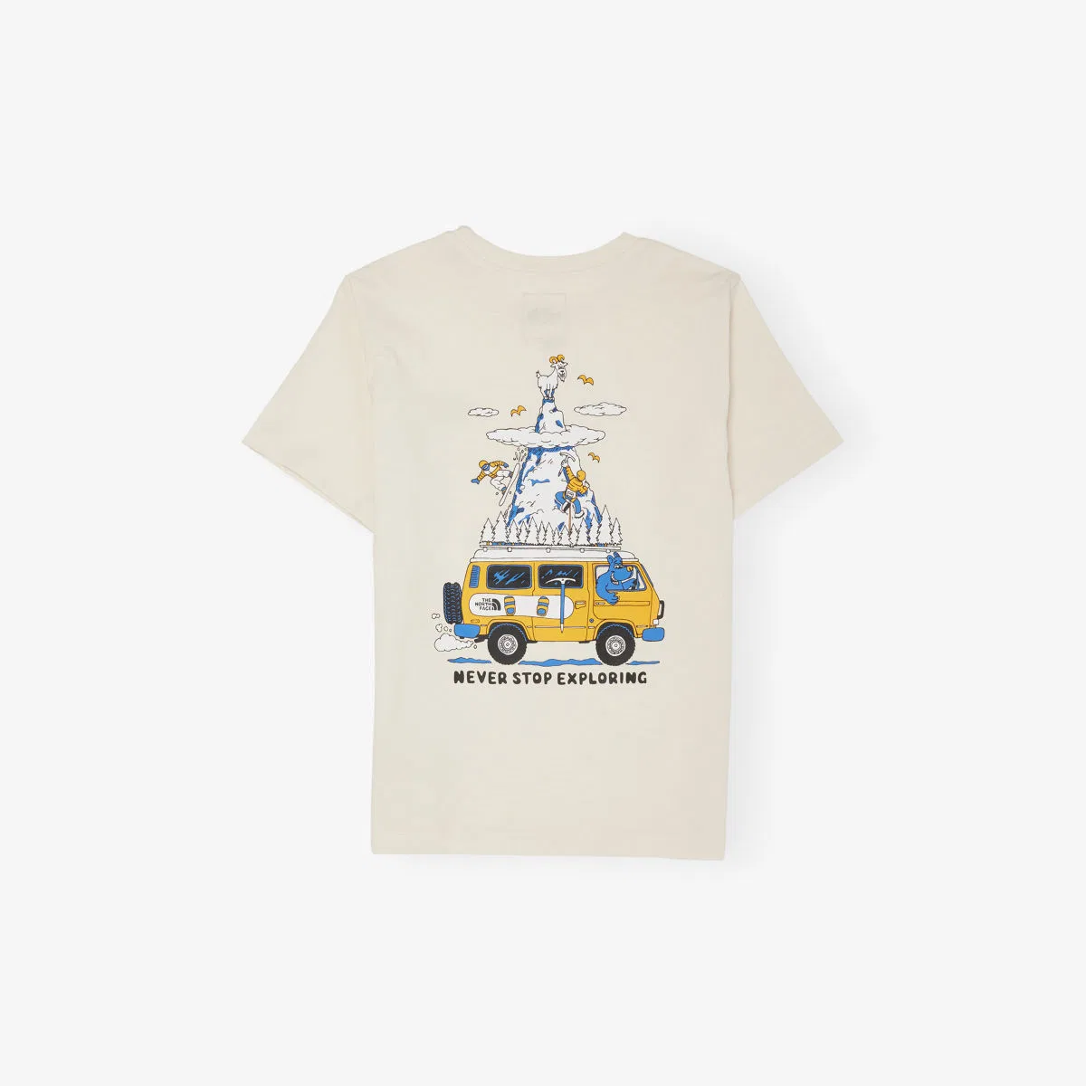 Хлопковая футболка с графическим принтом, размеры XS-xxl, возраст 6-18 лет The North Face, белый — фото 3