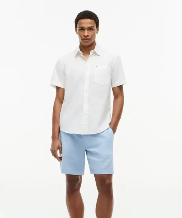 Шорты льняные на поясе с эластичной лентой, Dover Fit, Tommy Hilfiger