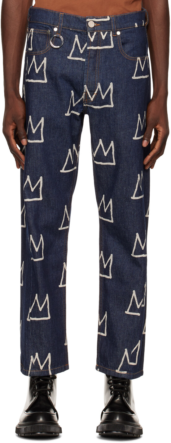 

Синие джинсы с боковыми вставками Études