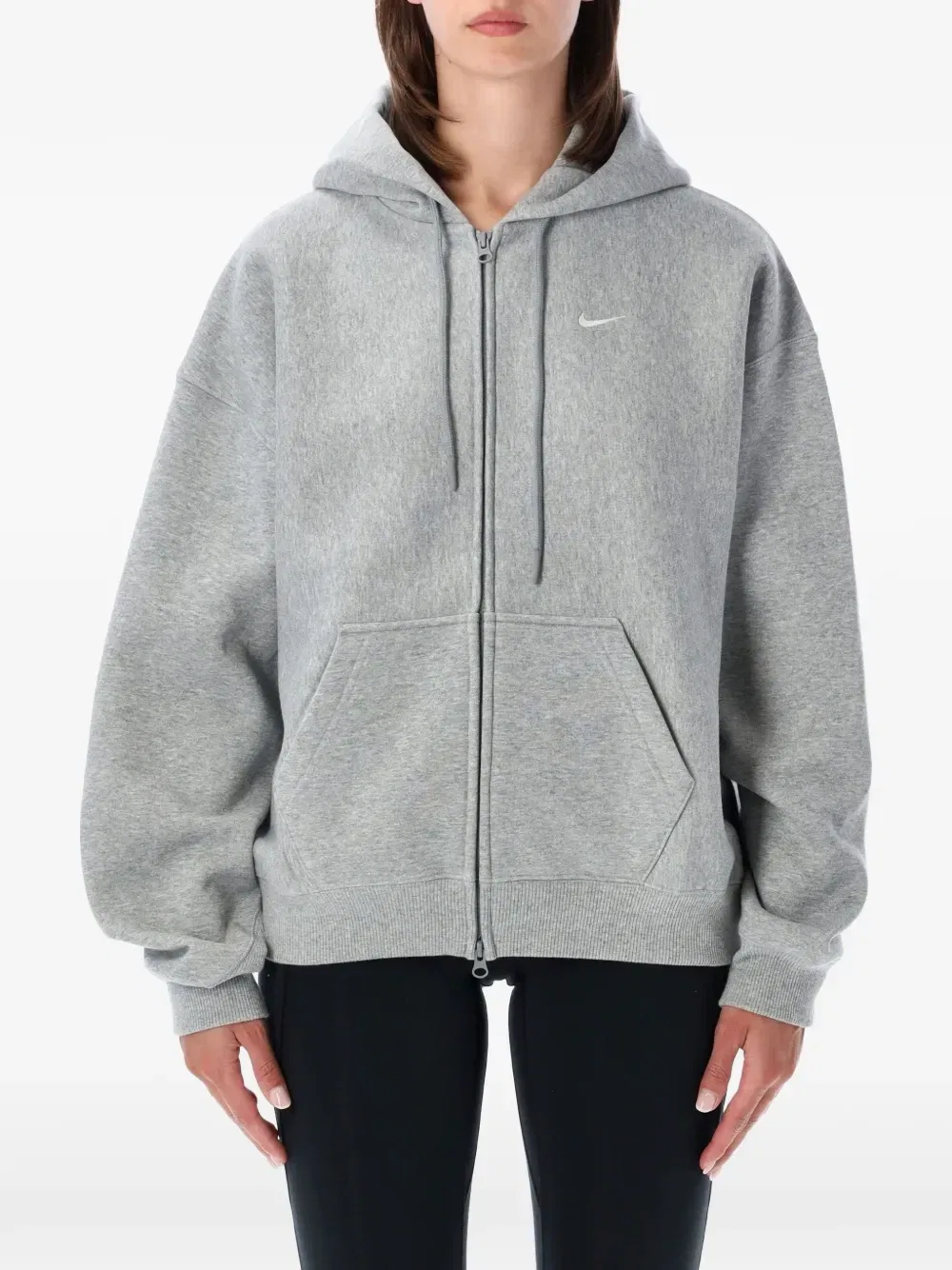 Толстовка на молнии с вышитым логотипом Studio Nike, серый