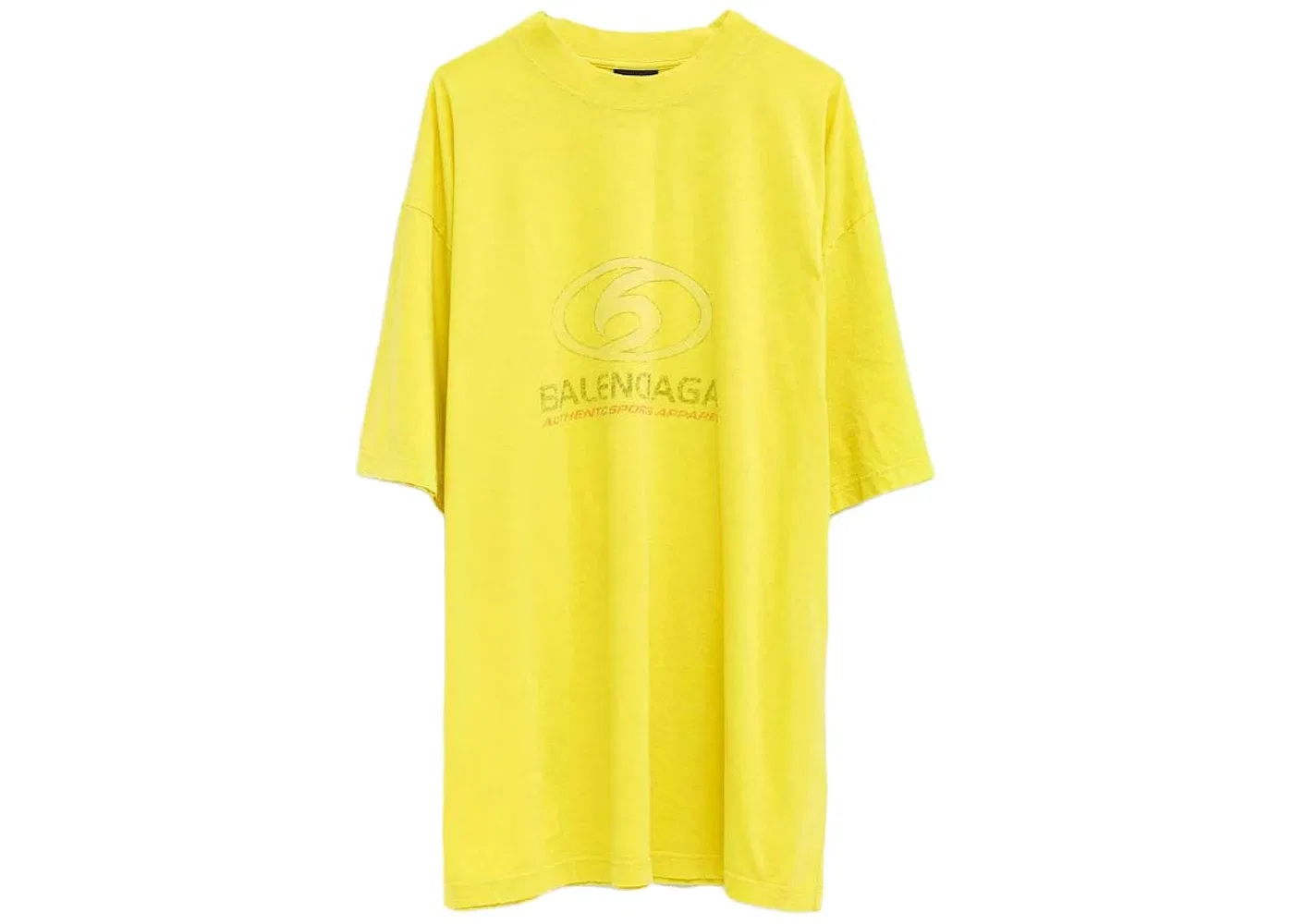 Мужская футболка с принтом Balenciaga Surfer T-shirt Medium Fit, Yellow