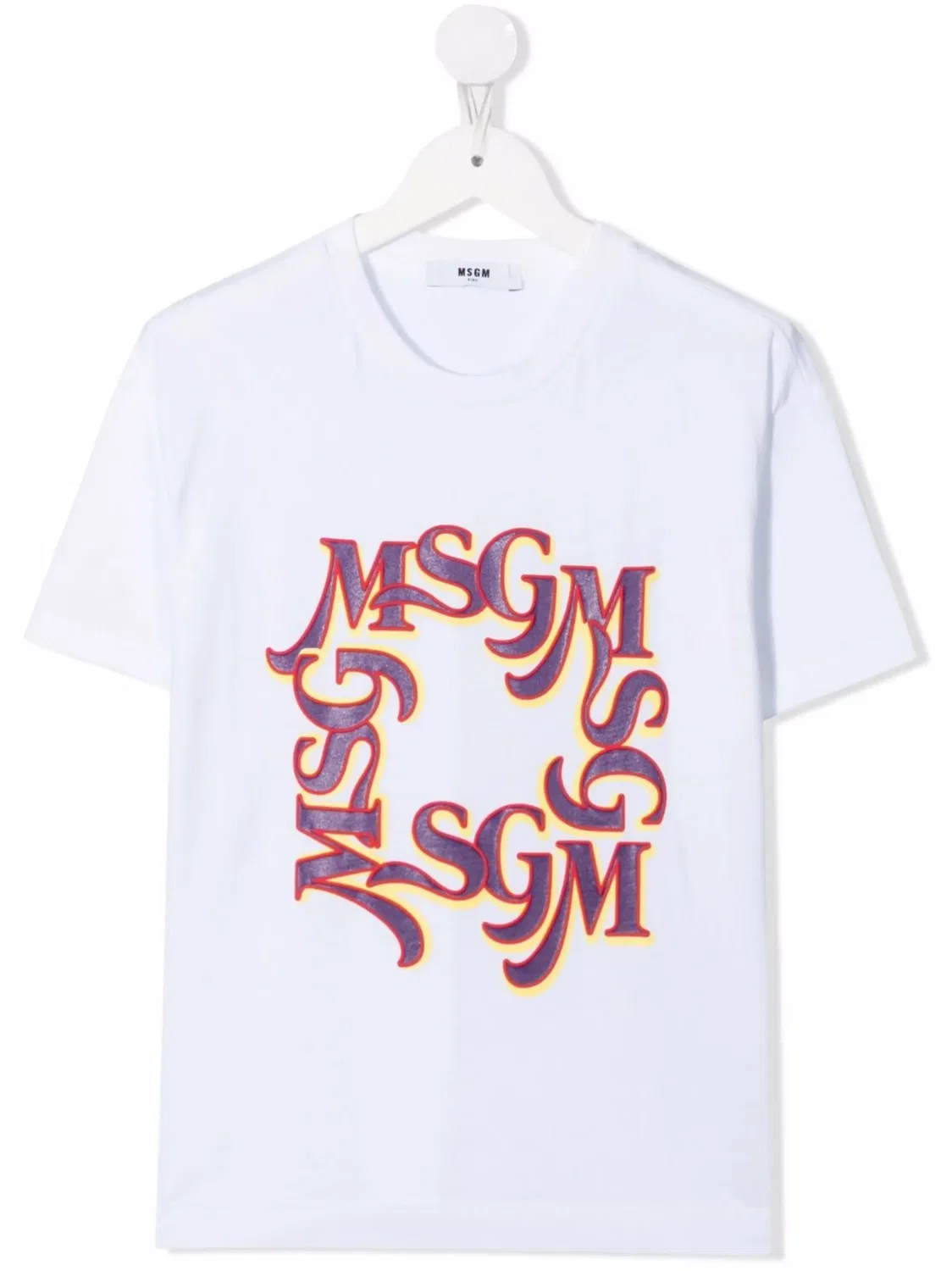MSGM Белая футболка с логотипом