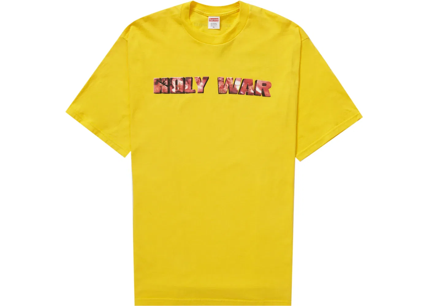 Мужская футболка с принтом Supreme Holy War Tee, Yellow