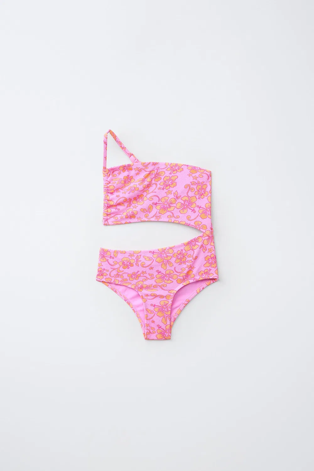 6-14 лет / Купальник с вырезом в виде гибискуса ZARA, Pink