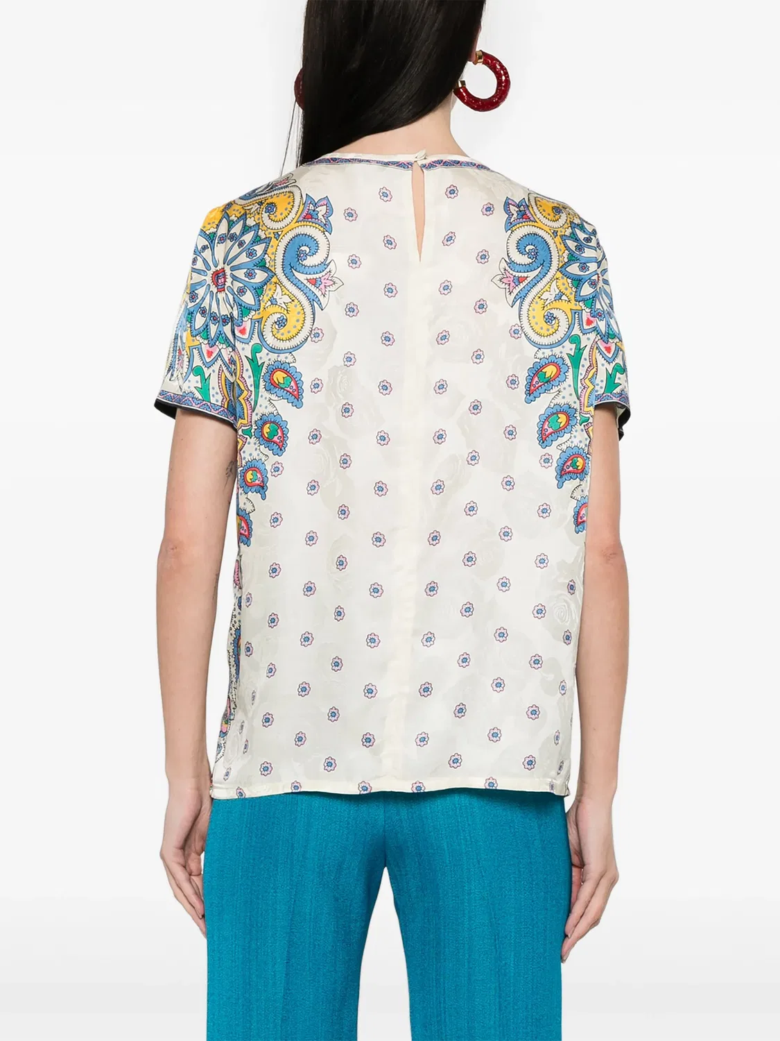 Футболка с узором пейсли ETRO, нежно-бежевый — фото 3