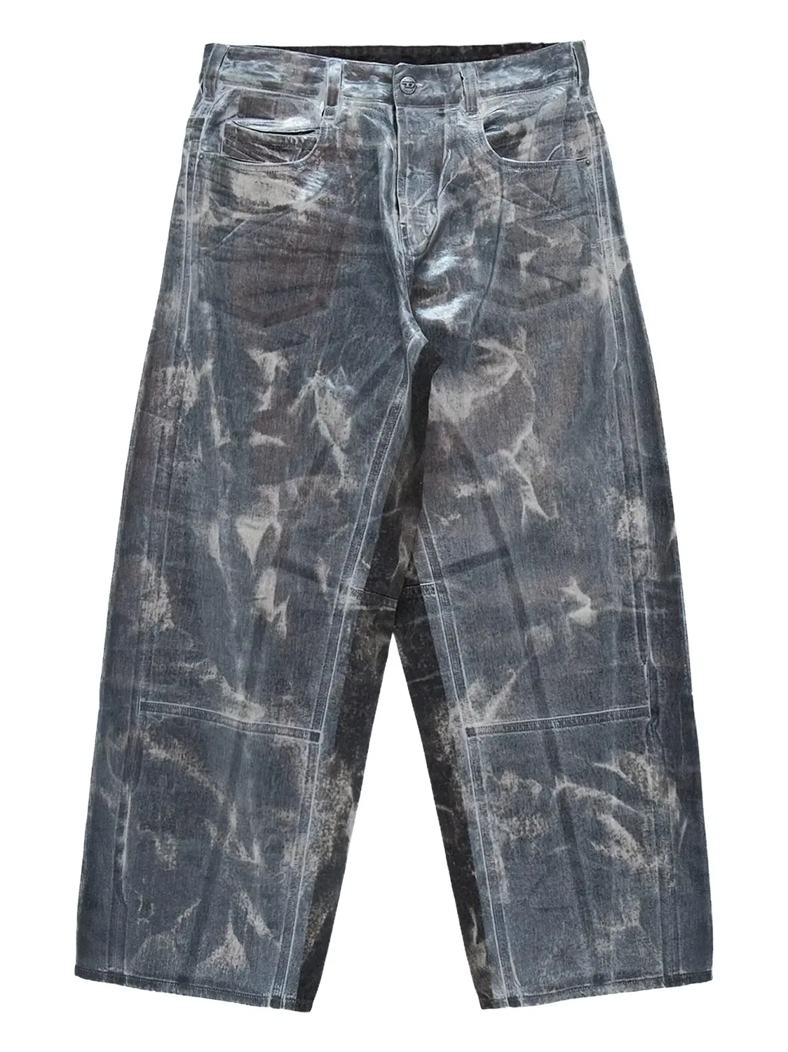 Джинсы с эффектом кислотной стирки Diesel, серый