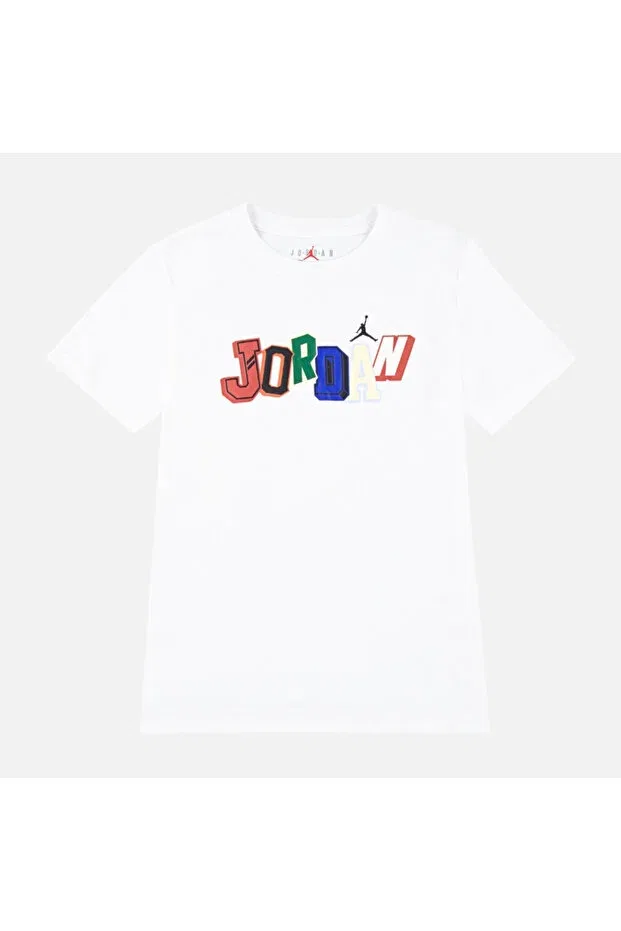 Детская футболка с принтом для девочек Nike, White-Multicolor