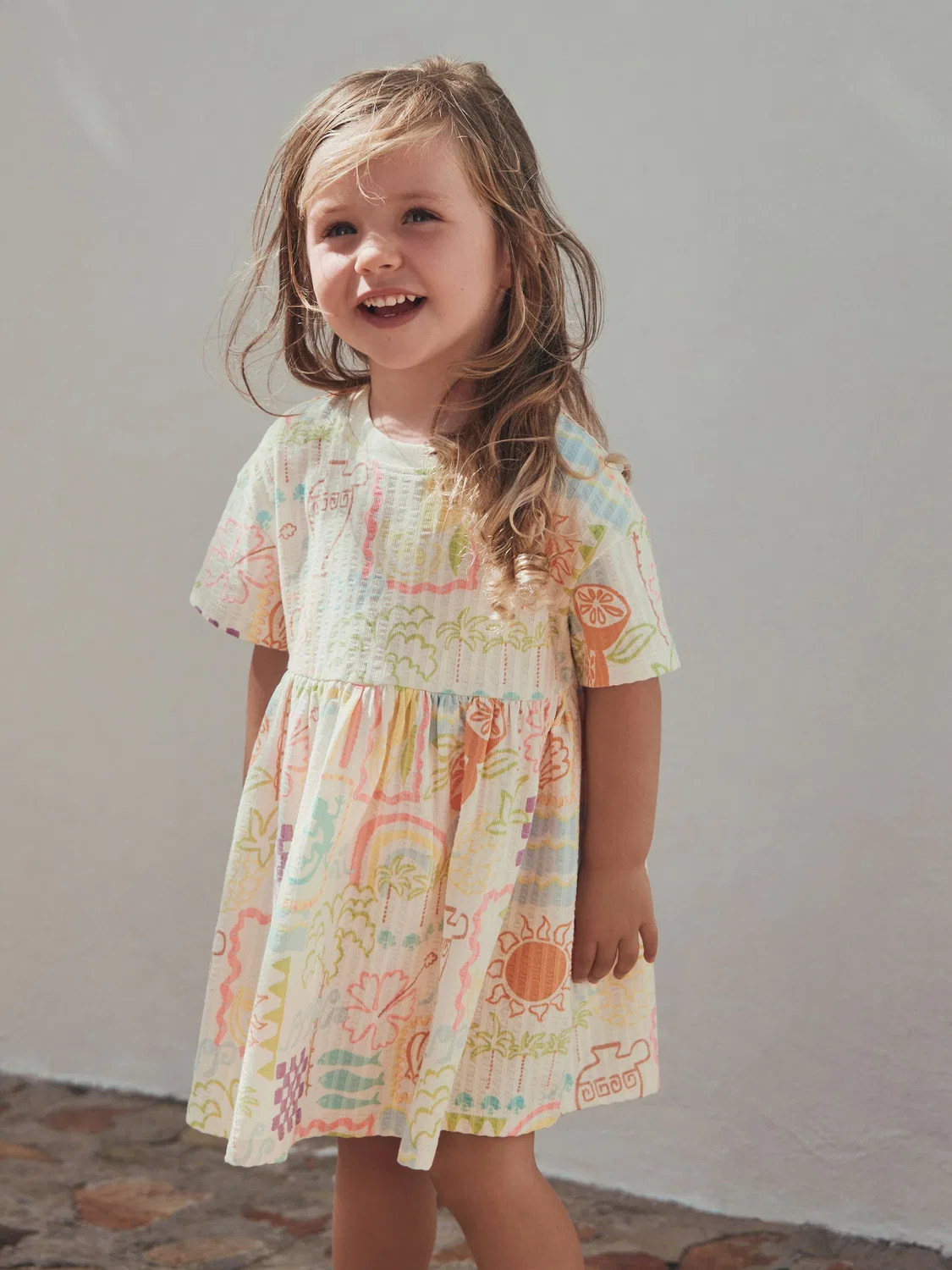 Платье джерси Tropical Print, Bright Essential Next, Яркий