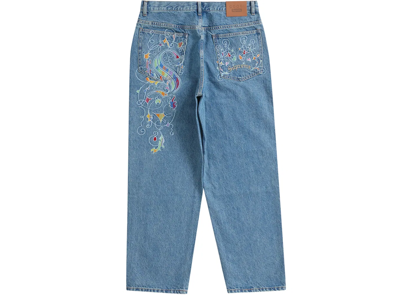 Мужские синие джинсы Supreme Coogi Baggy Jean, Blue — фото 2