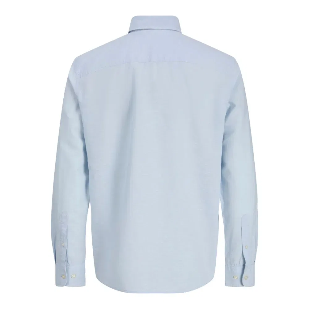 Рубашка длинный рукав льняная Breeze Linen Jack & Jones, синий — фото 2