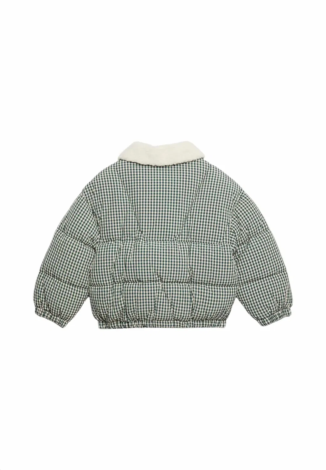 Куртка в клетку с подкладкой из искусственной кожи (2-8 лет). Унисекс - зимняя куртка Marks & Spencer, Green — фото 2