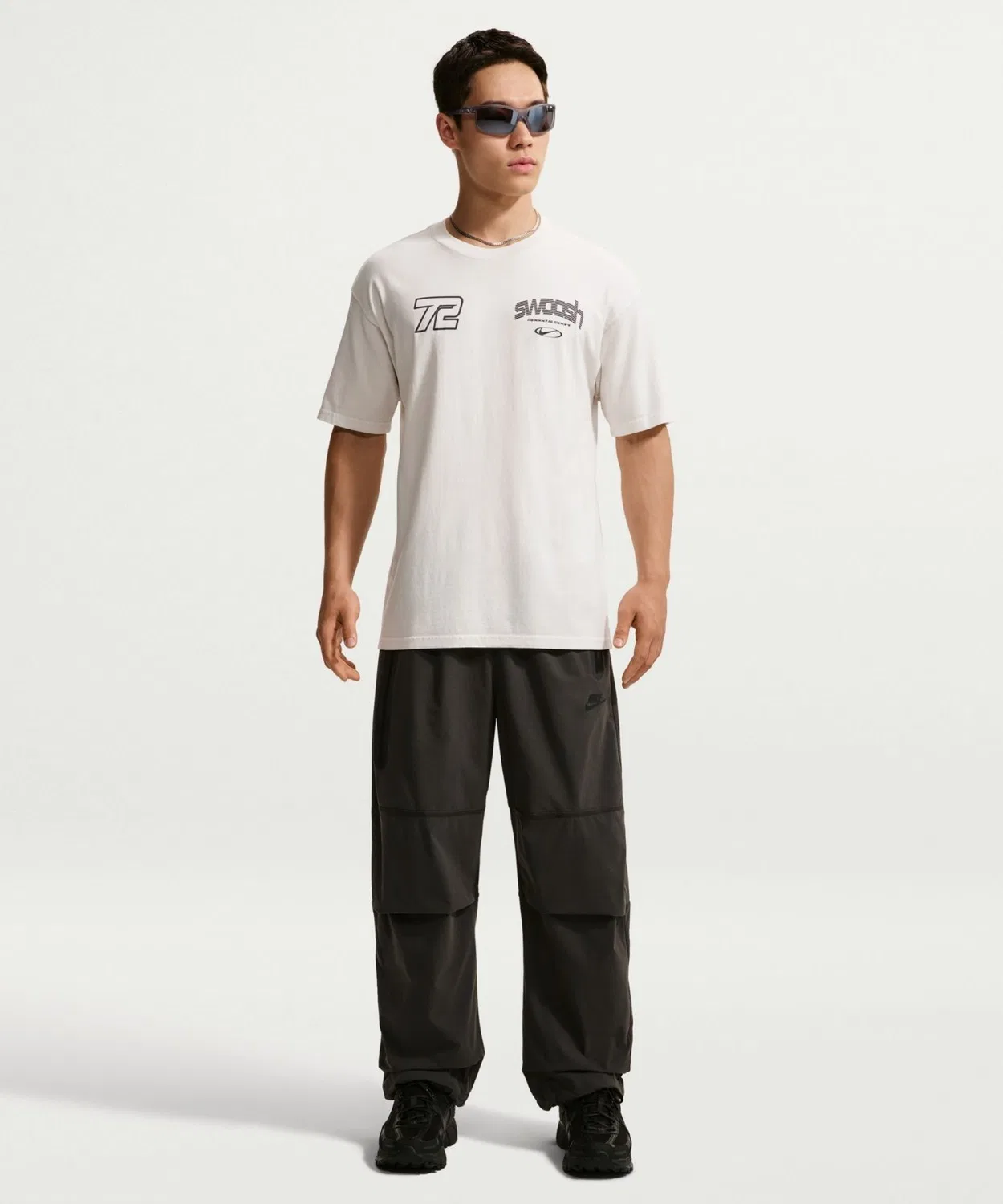Мужская футболка с коротким рукавом и принтом NIKE NSW LSE Speed and Spo, Off White — фото 2