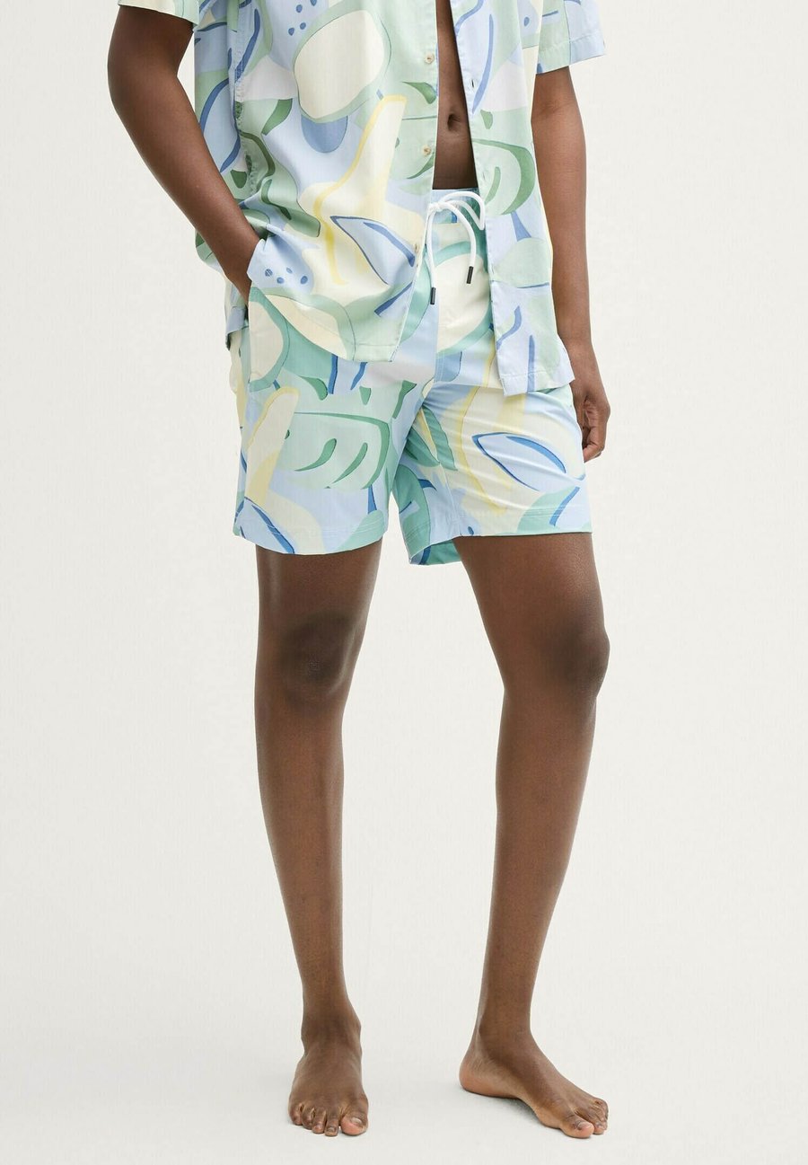 

Шорты для плавания TOM TAILOR DENIM BADE MIT PRINT, Colorful Big Tropical Print/Light Blue