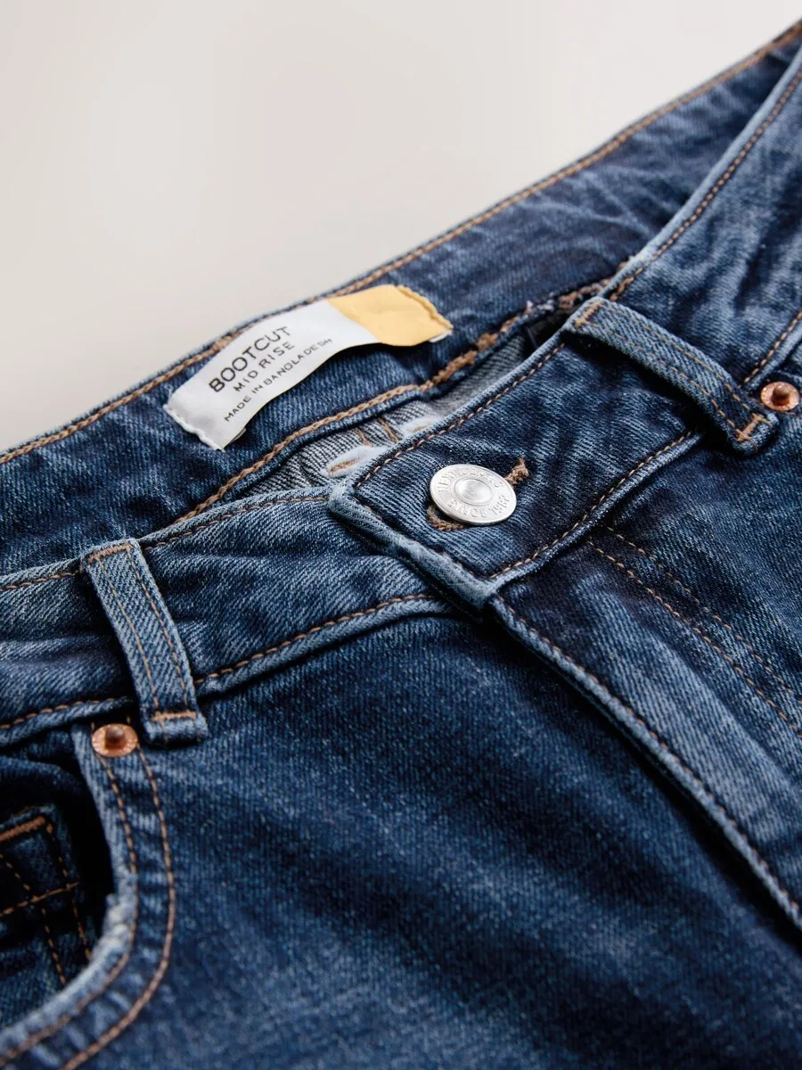 Джинсы Next Boot cut Jeans 'Authentic' темно-синего цвета — фото 2