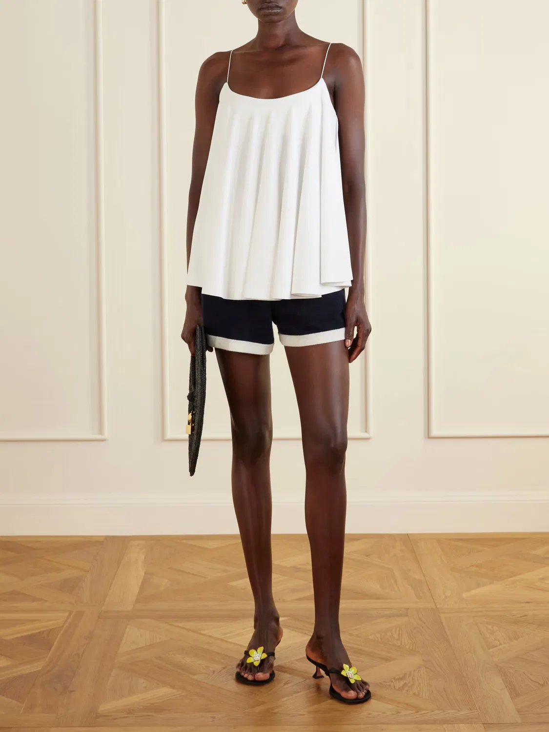 Трикотажный топ Le haut voile с открытой спиной Jacquemus, белый — фото 2