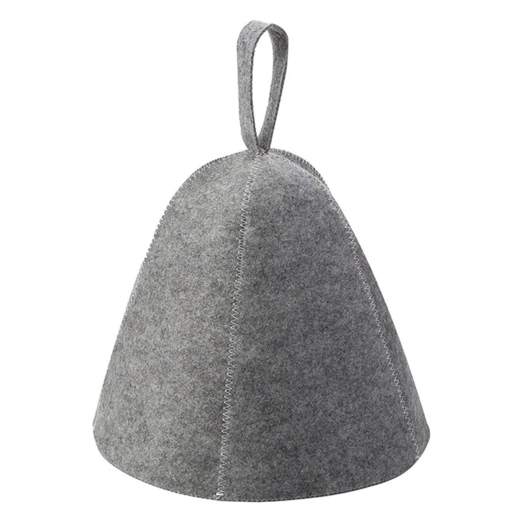 Sauna Hat Anti Heat Thick Шапочка для душа ODREIFK, 1 шт, 25x23 см, Grey