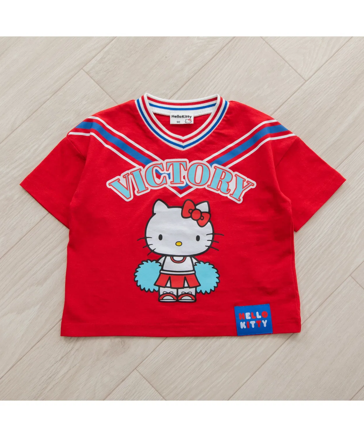 Детская футболка с принтом Hello Kitty Cheer Red Sanrio — фото 3