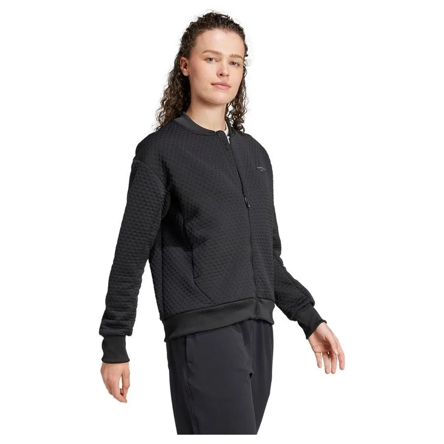 Женская куртка из футера с длинным рукавом W XPL SWEAT JKT JD6642 adidas, Черный — фото 4