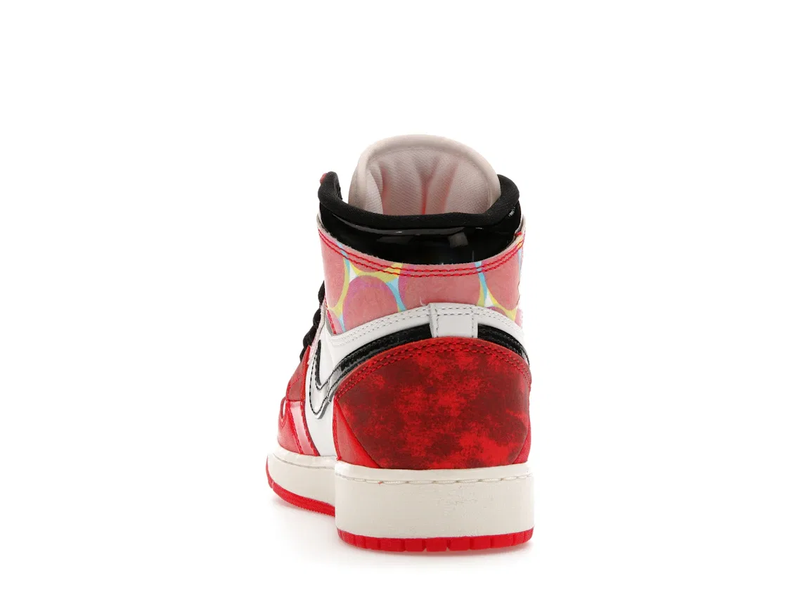 Детские кроссовки с патчворк-дизайном Jordan 1 Retro High OG Jordan, University Red/Black/White — фото 4