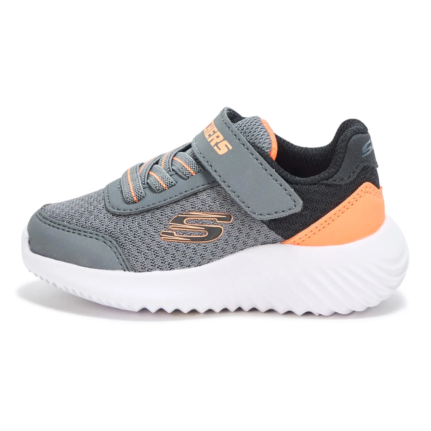Детские кроссовки для мальчиков с липучкой Skechers Bounder-trezic, Carbone Arancione — фото 2