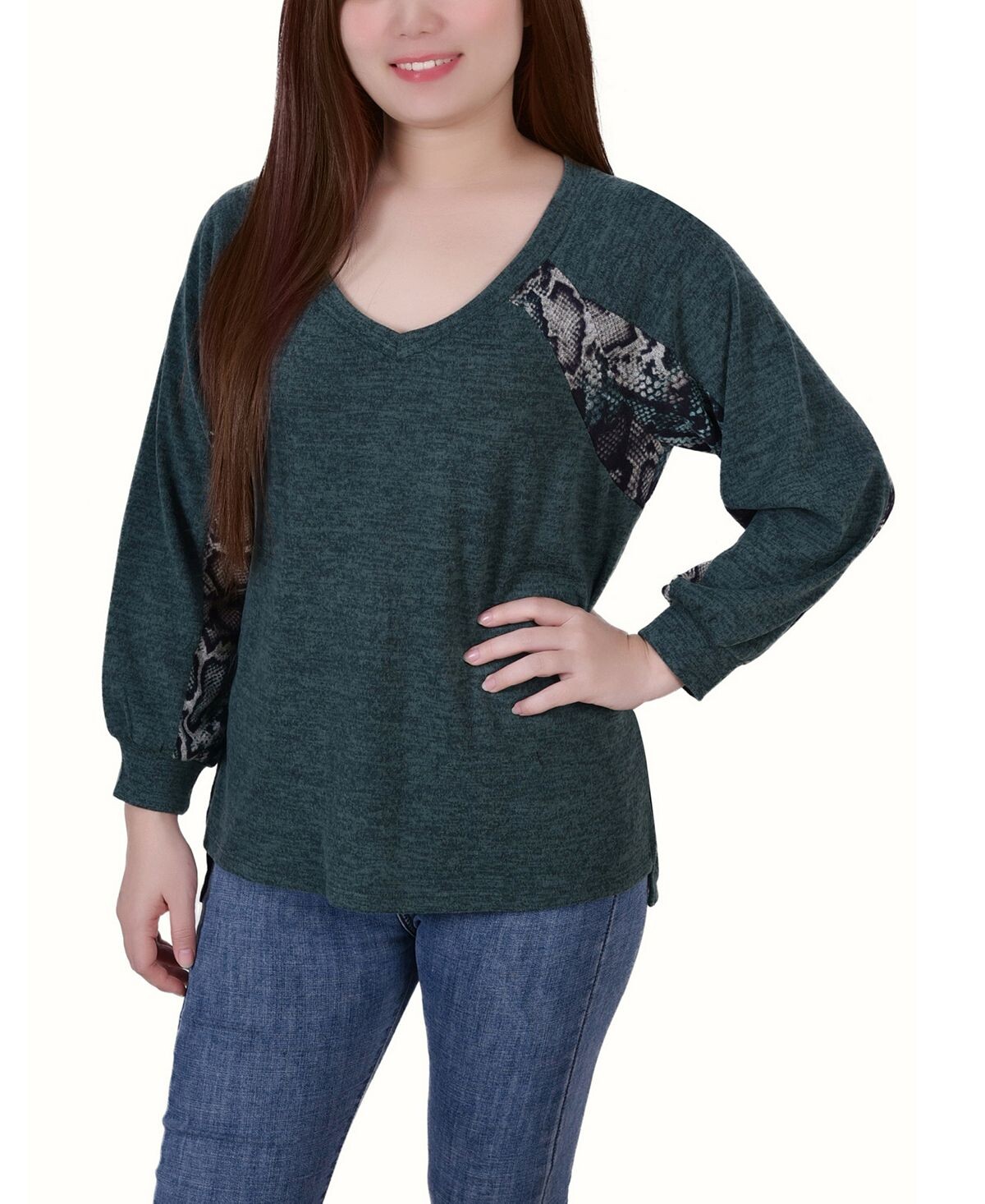 

Миниатюрный комбинированный топ NY Collection, мульти