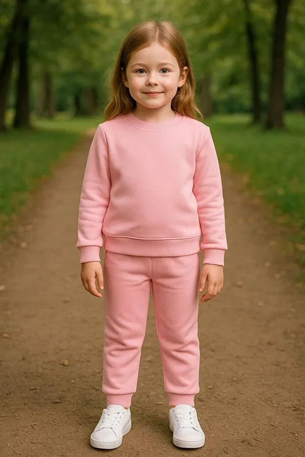 Детский комплект свитшота и брюк с длинным рукавом Ueskids, Pink — фото 3