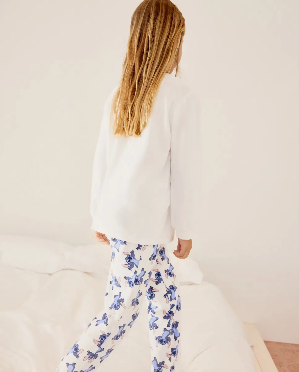 Детская пижама для девочек с длинным рукавом STITCH Cotton Juice, Blanco — фото 2
