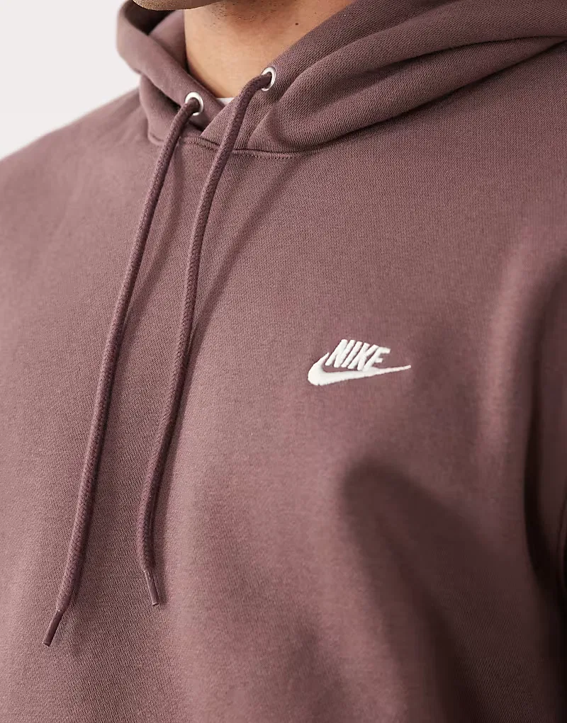 Худи Nike Club, коричневый — фото 3