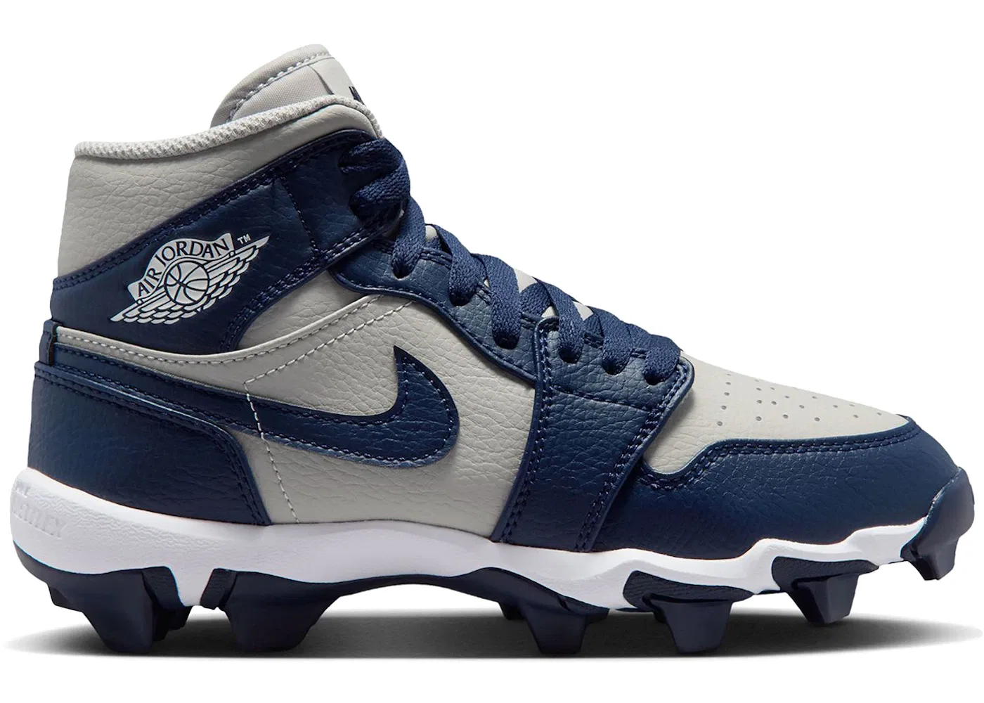 Детские бутсы Jordan 1 Mid Cleat Jordan, Wolf Grey College Navy