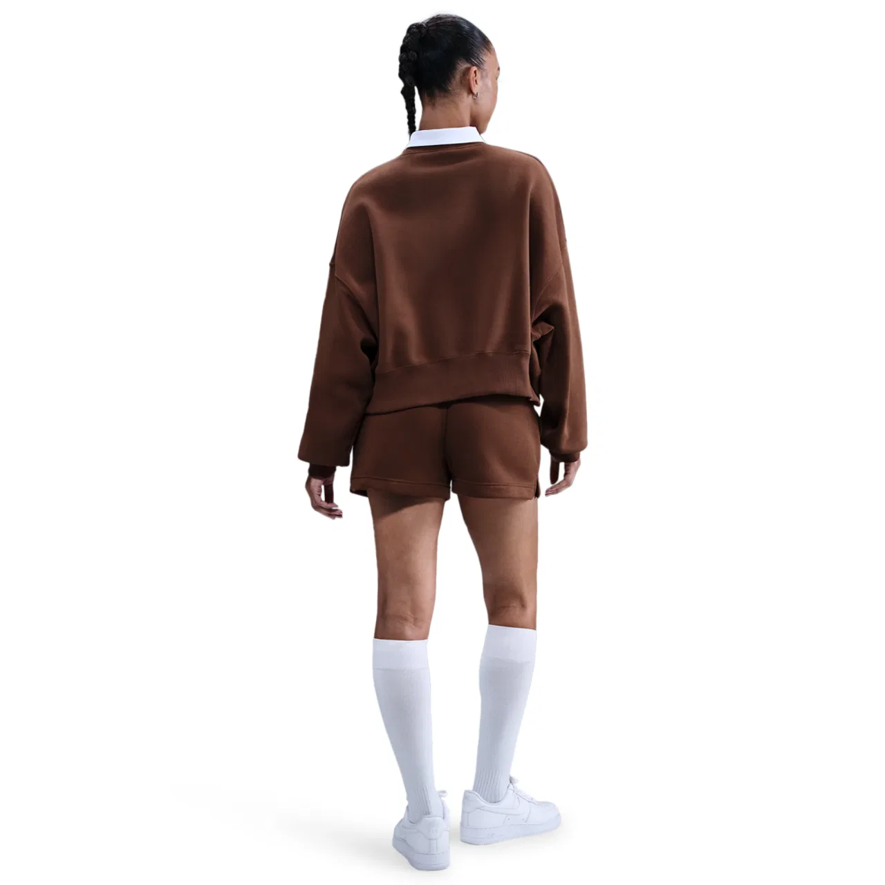 Женская толстовка Style Fleece Crew Nike, цвет Fauna Brown/Sail — фото 3