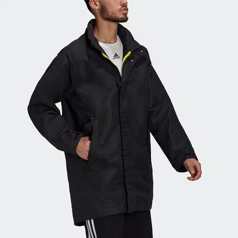 Куртка утепленная с воротником-стойкой M Parka Adidas, черная — фото 3