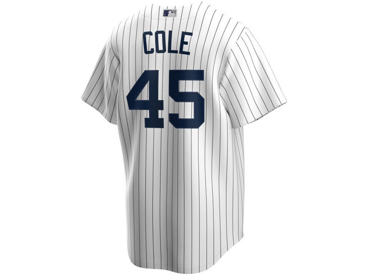 

Официальная копия майки игрока new york yankees, мужская - gerrit cole Nike, мульти