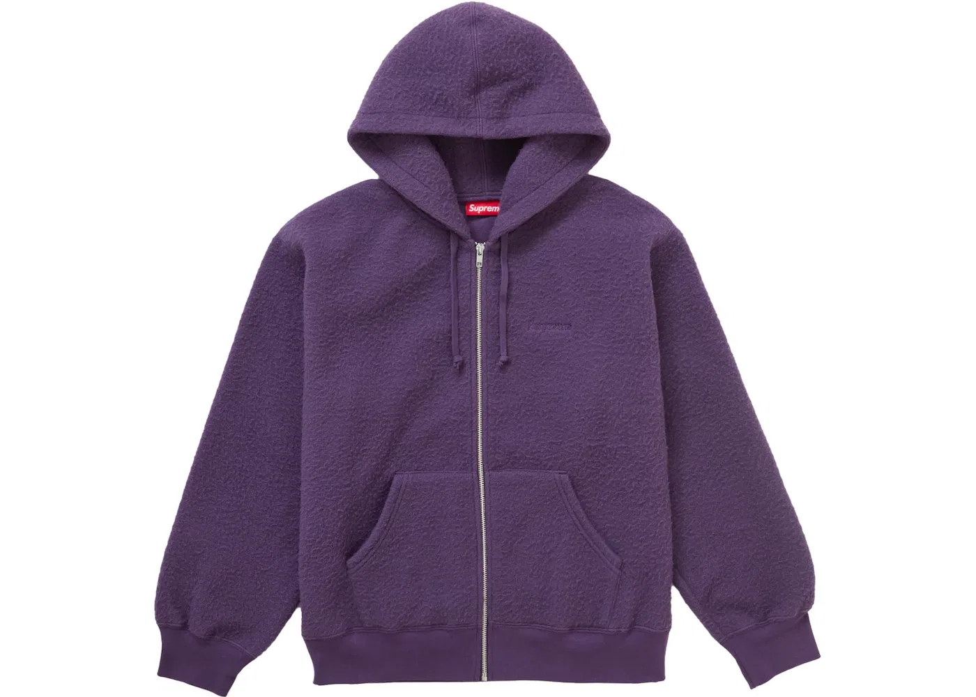 Мужская худи на молнии с принтом Supreme Sweatshirt, Dusty Purple