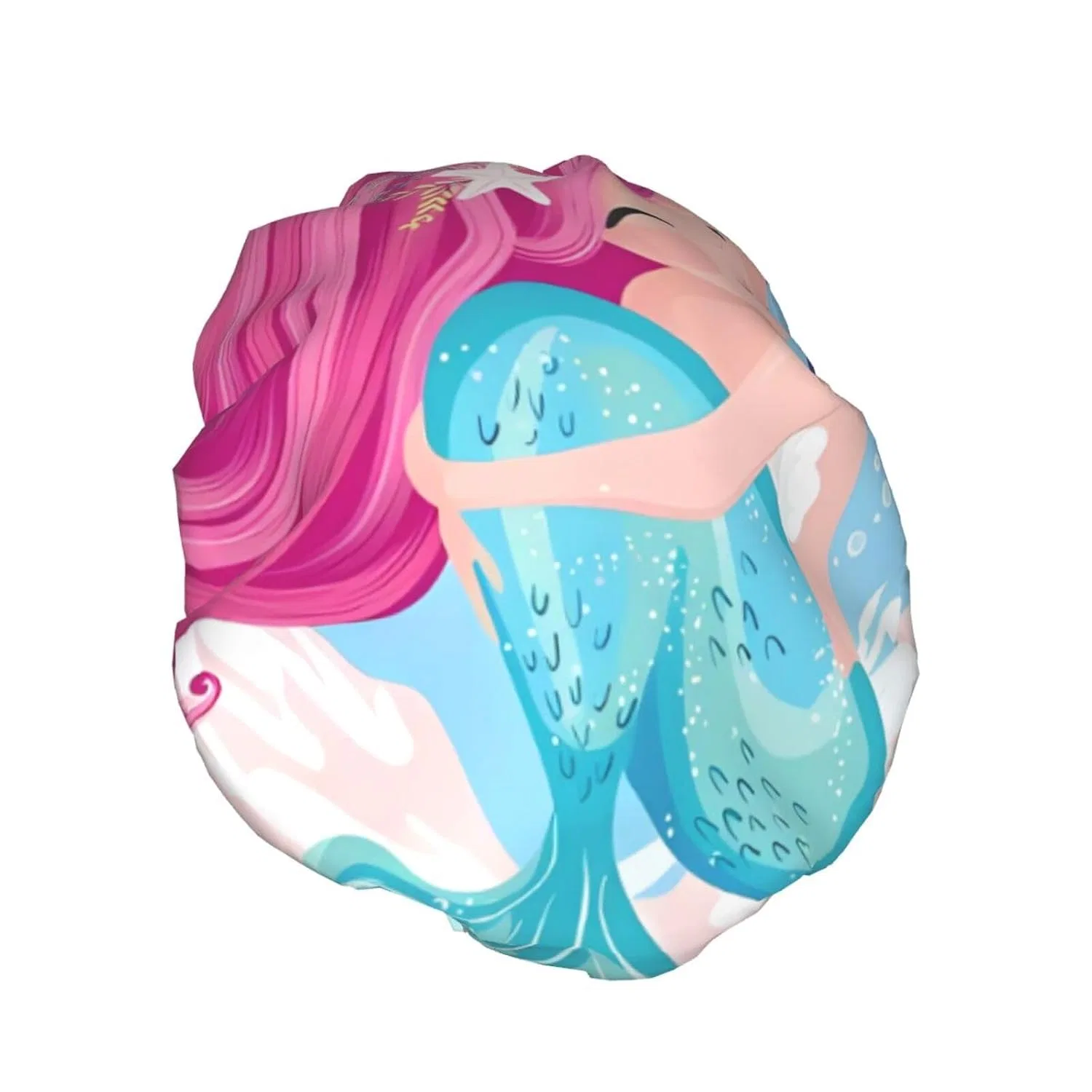 Шапочка для душа с принтом русалки, LGHHGY, Mermaid Turquoise — фото 2