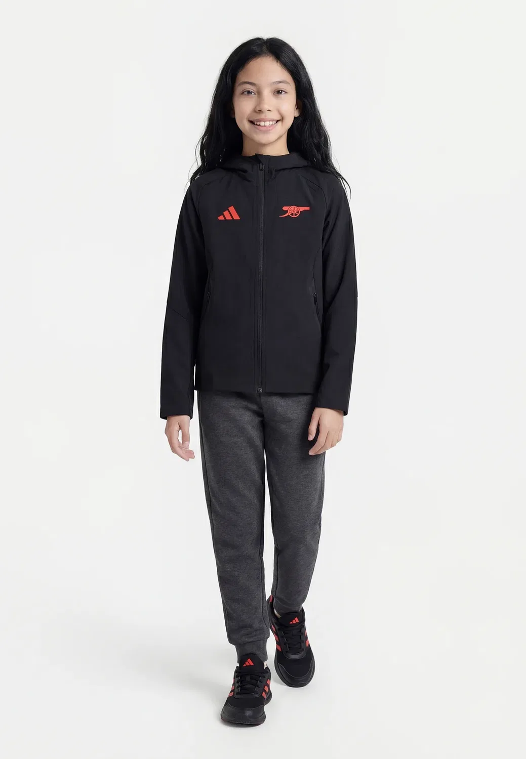 Ветровка Arsenal FC Tiro Travel для детей, унисекс - ветровка Adidas Performance, Black