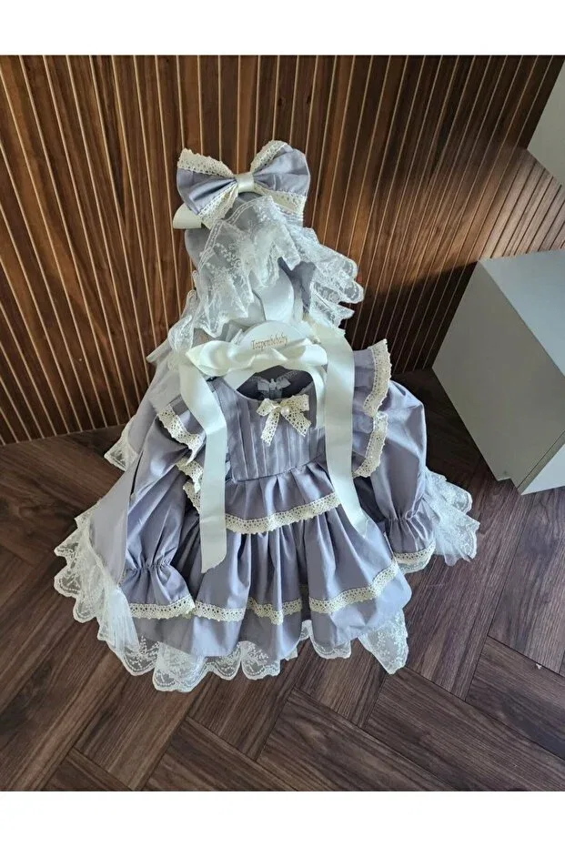 Детский комплект для новорожденных хлопковый Tozpembebaby, Gray — фото 3