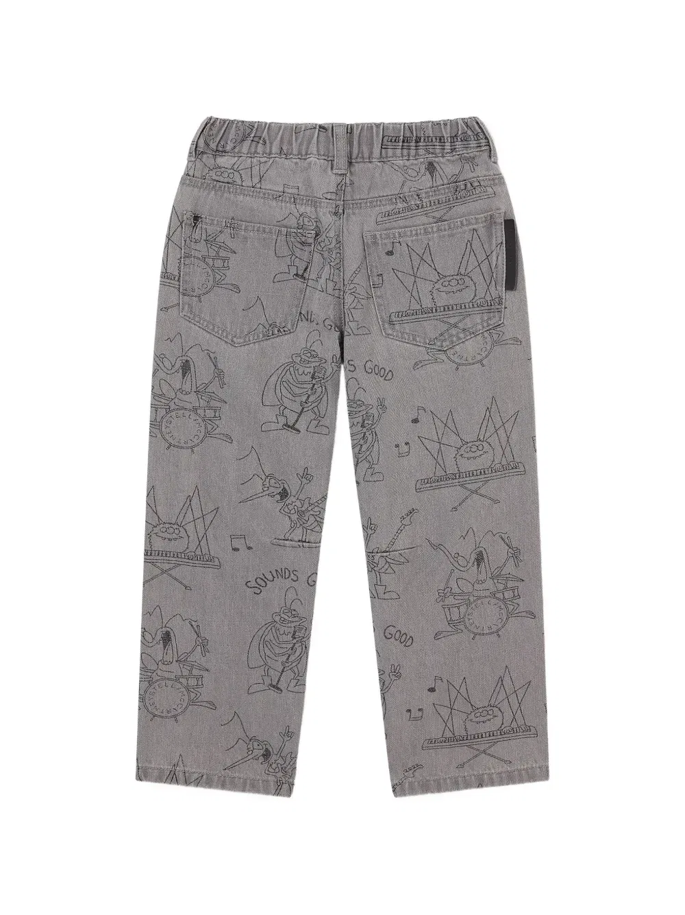 Джинсы с графичным принтом Stella McCartney Kids, серый — фото 2