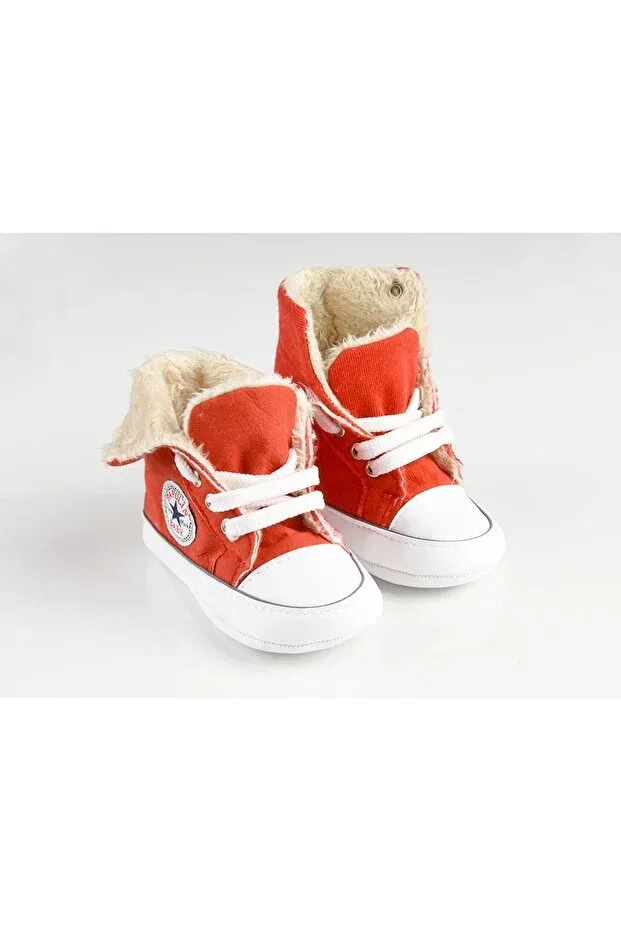 Детские тапочки для новорожденных с принтом Ilkadım Home Shoes Baby Pattini, Red