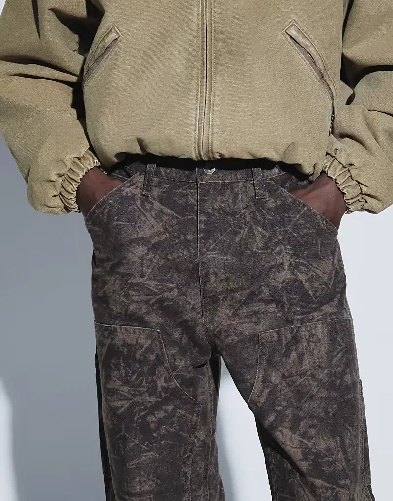 Джинсы Levi's Workwear 568 свободного кроя, камуфляжной расцветки — фото 4