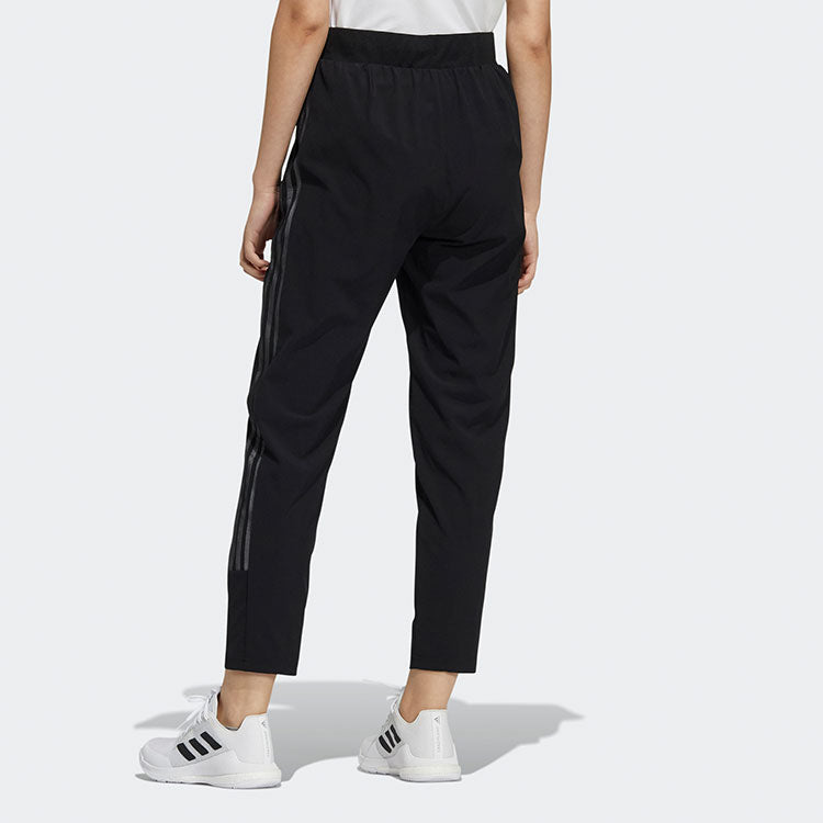 Брюки (WMNS) adidas Logo Alphabet Printing Long Pants/Trousers Black — фото 2
