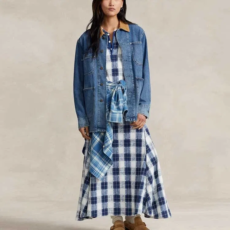 Женская джинсовая куртка свободного кроя Polo Ralph Lauren, Indigo — фото 3