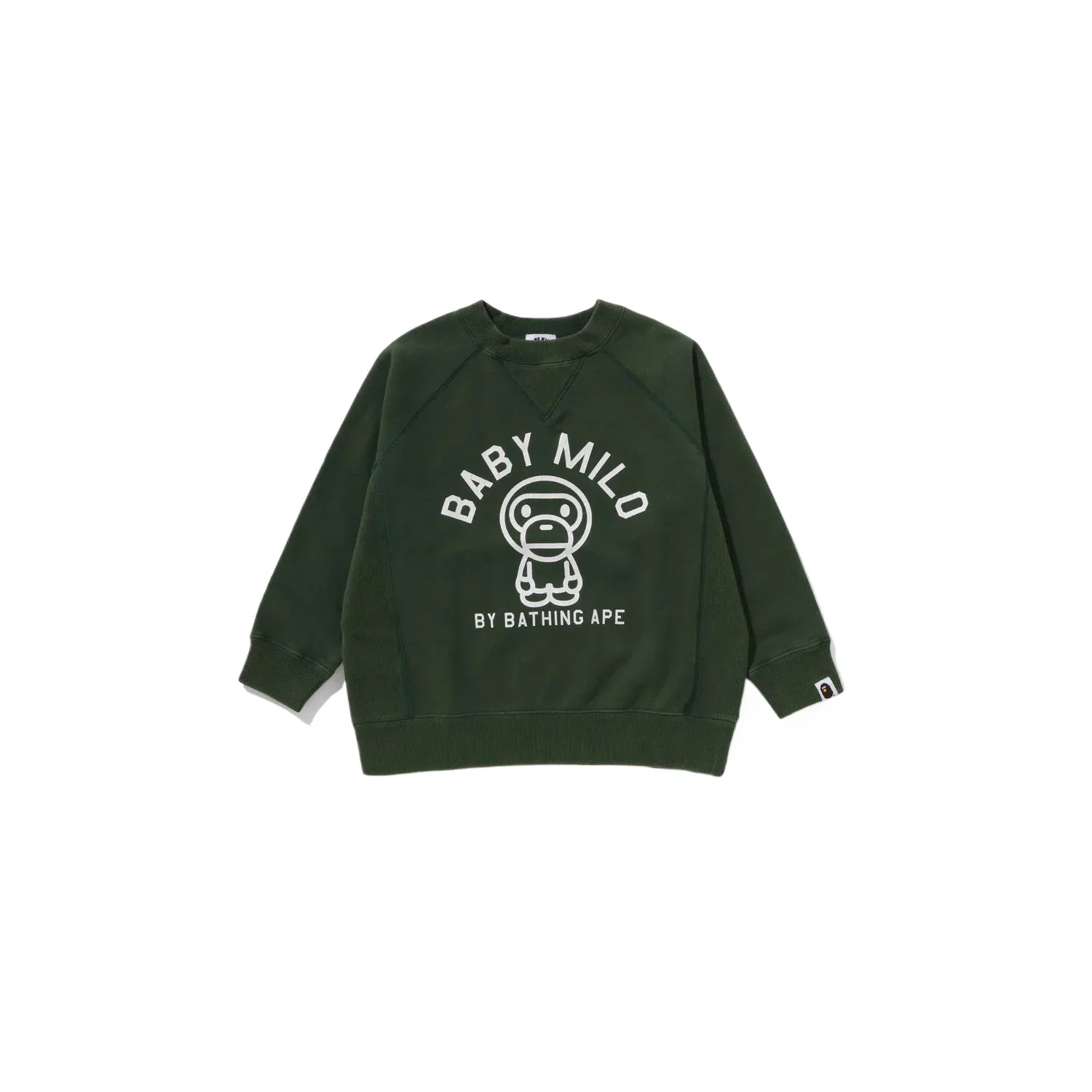 Детский свитшот с круглым вырезом A BATHING APE, Green