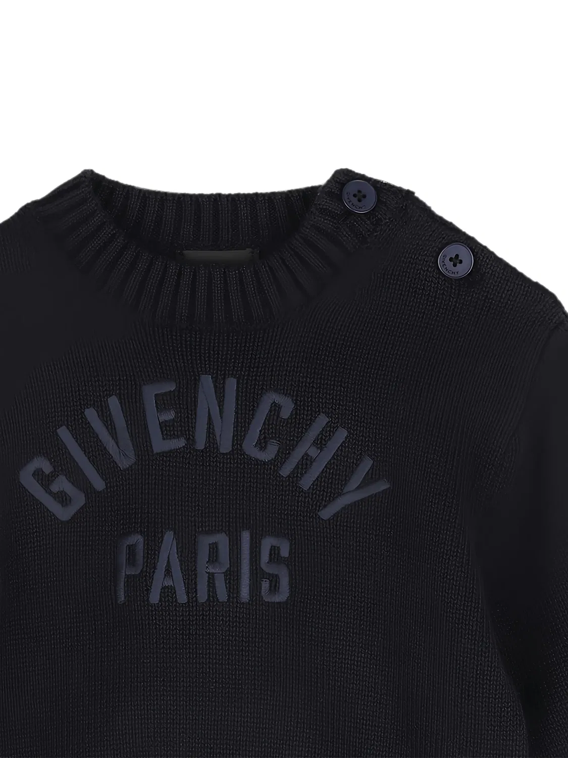 Свитер с вышитым логотипом Givenchy Kids, черный — фото 3