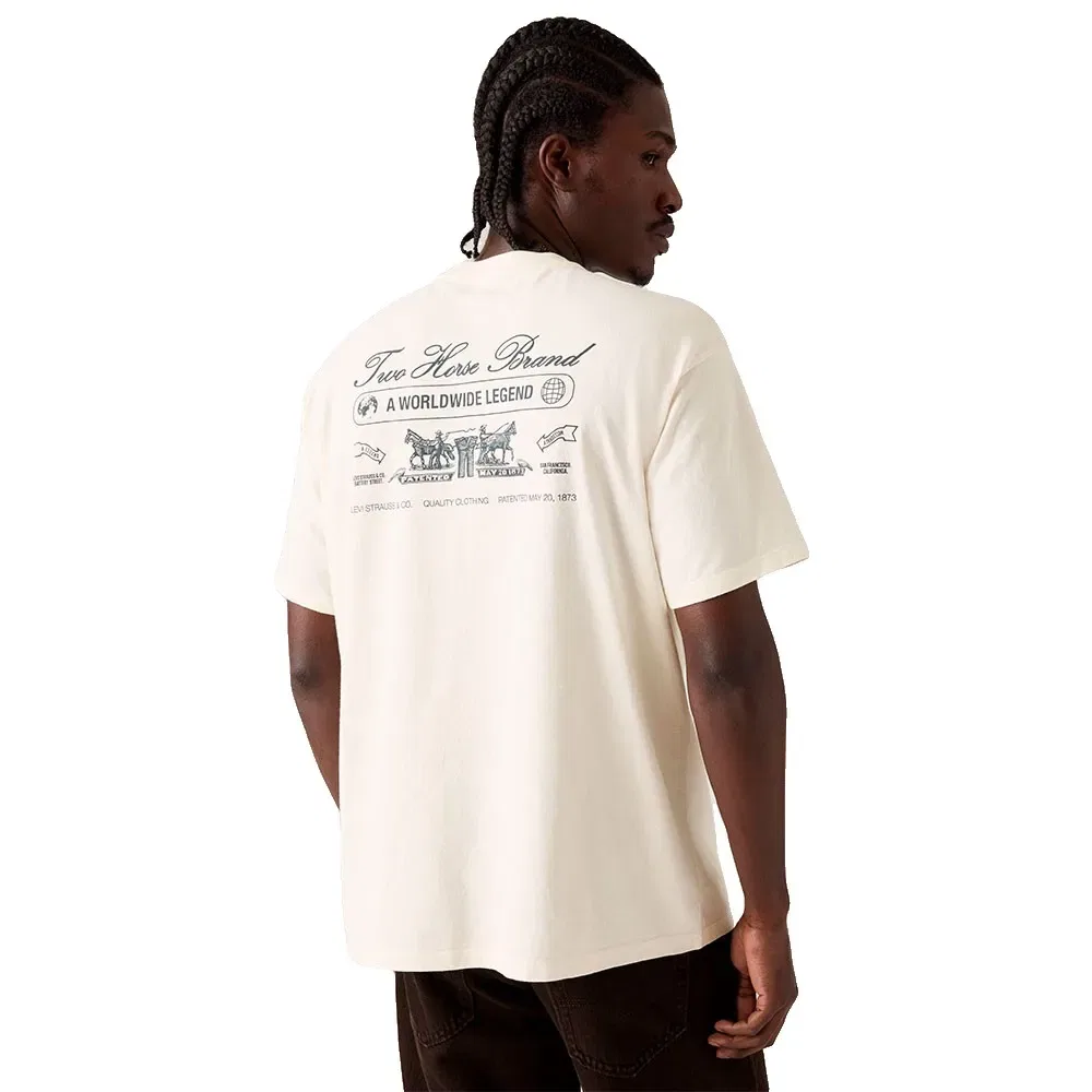 Мужская футболка с принтом Levi's 005HV short sleeve T-shirt, Beige — фото 4