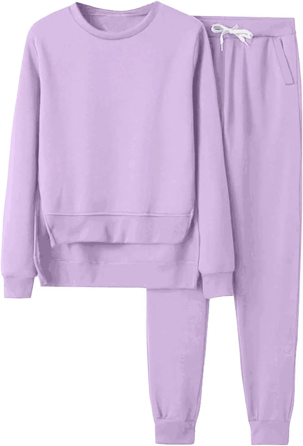 Женский комплект из свитшота и джоггеров с длинным рукавом, A#10 Purple